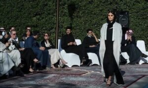 Chic abayas showcased on the catwalk in rare Saudi fashion show