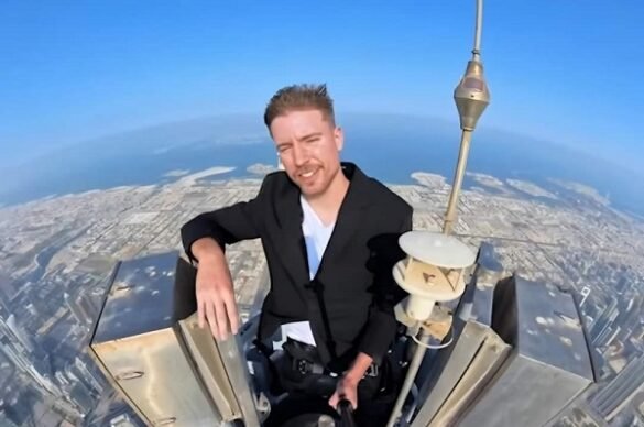 Mr. Beast climbs Burj Khalifa to become the 8th individual in the world to reach its top