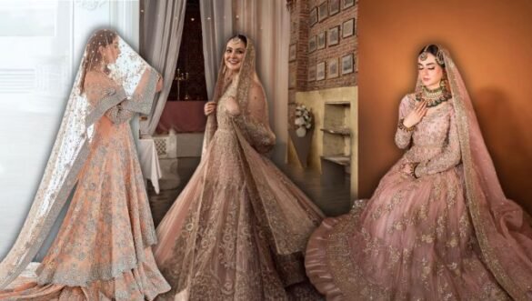 Peach Bridal Dress